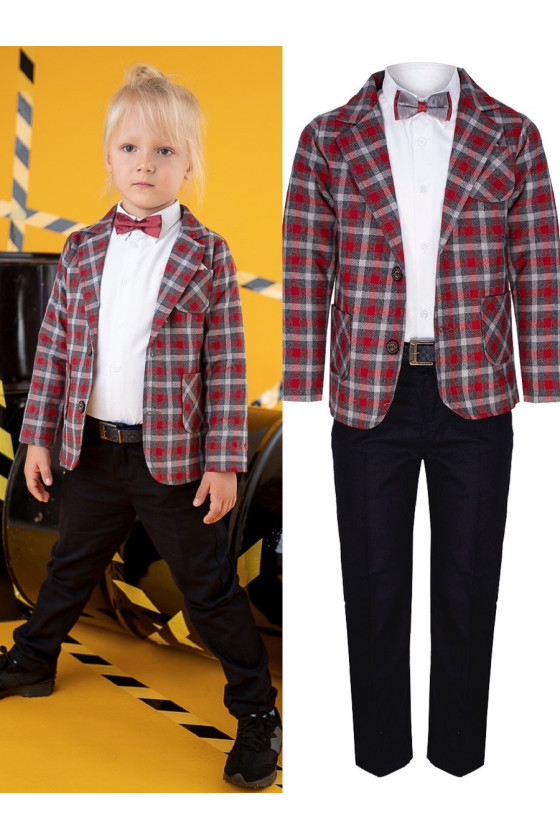 garnitur dla chłopca , komplet dla chłopca marynarka dla chłopca odzież dziecięca sówka sklep