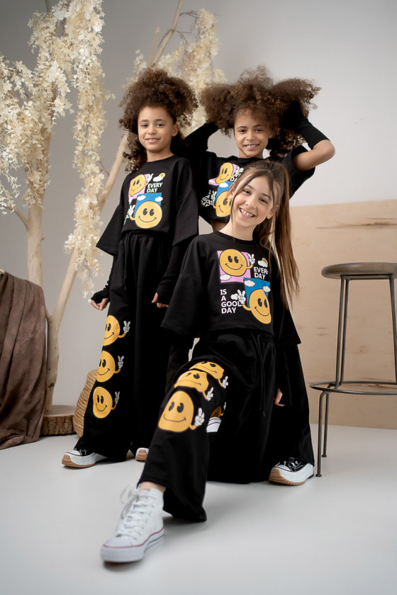 Komplet bawełniany dla dziewczynki over size