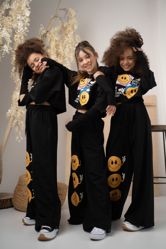 Komplet bawełniany dla dziewczynki over size