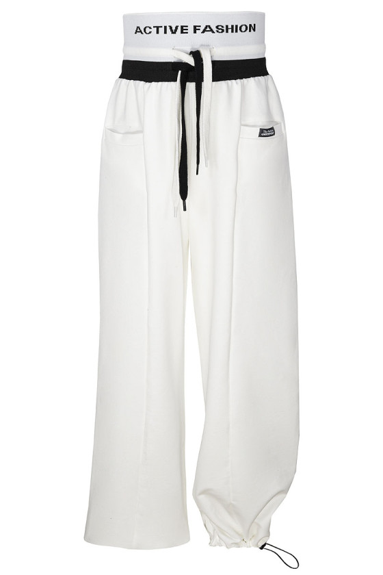 Spodnie bawełniane dla dziewczynki odzież dziecięca Sówka