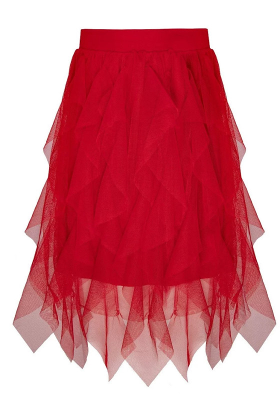 Sukienka kaskadowa dla dziewczynki tiul długość midi jesień zima odzież dziecięca Sówka Sukienka kaskadowa dla dziewczynki tiul długość midi jesień zima odzież dziecięca Sówka