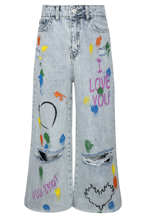 Spodnie jeansowe I LOVE YOU