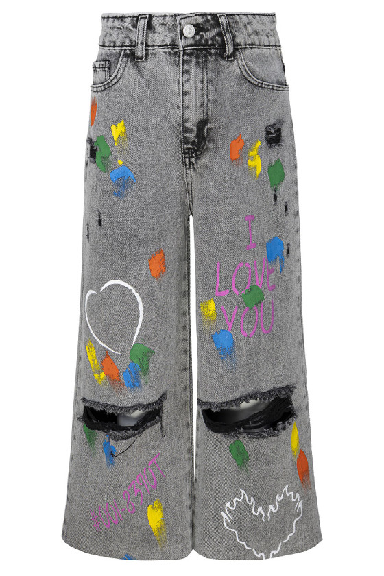 Spodnie jeansowe I LOVE YOU