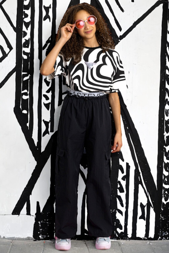 Spodnie spadochronowe dla dziewczynki