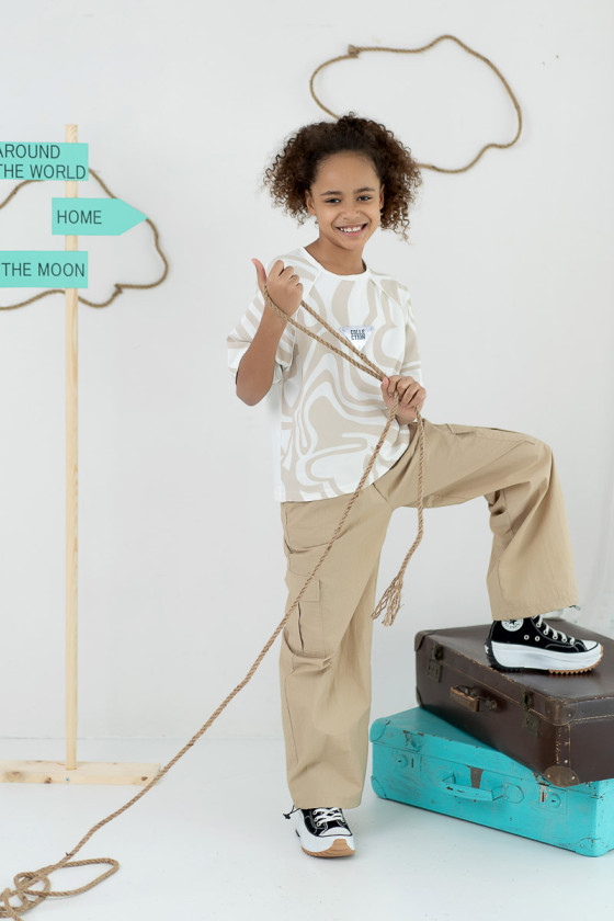 Spodnie spadochronowe dla dziewczynki