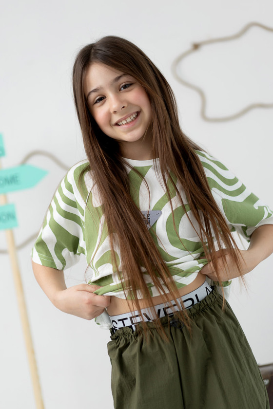 Spodnie spadochronowe dla dziewczynki