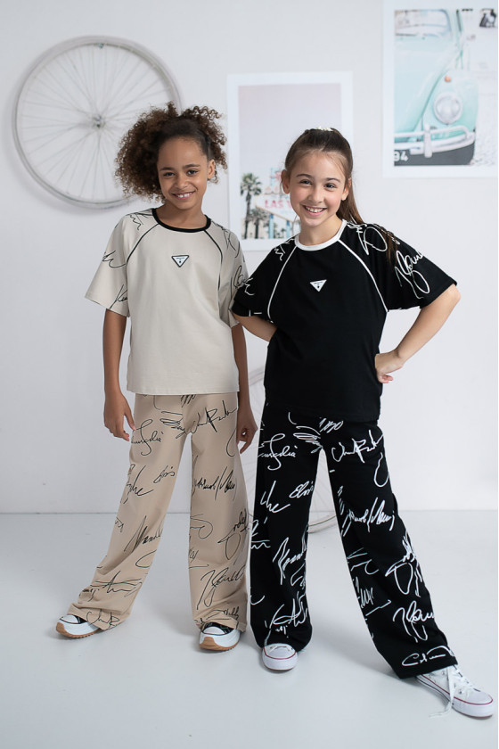 Bluzka T-shirt dla dziewczynki NAPISY