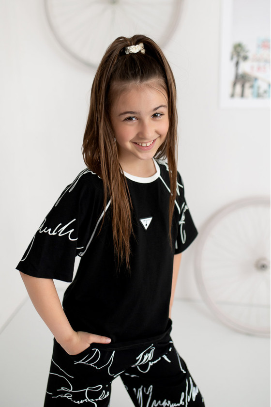 Bluzka T-shirt dla dziewczynki NAPISY