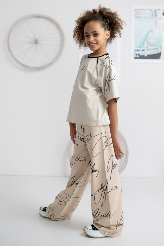 Bluzka T-shirt dla dziewczynki NAPISY