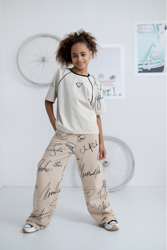 Bluzka T-shirt dla dziewczynki NAPISY