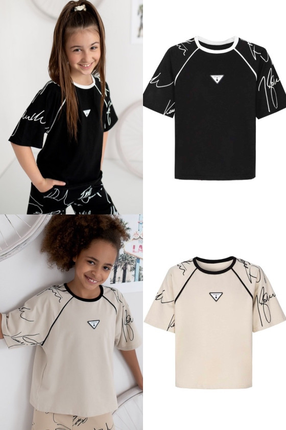 Bluzka T-shirt dla dziewczynki NAPISY