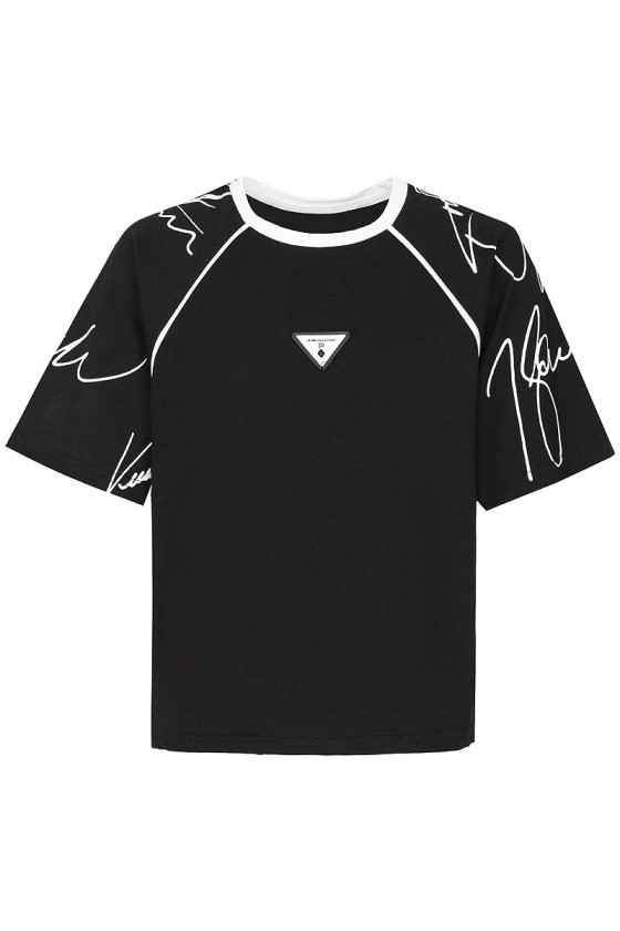 T-shirt bawełniany dla dziewczynki  bluzka czarna dla dziewczynki odzież dziecięca sówka sklep