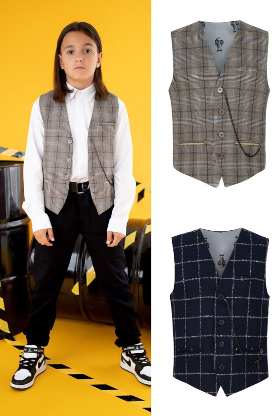 kamizelka łańcuszek  dla chłopca  odzież dziecięca sówka sklep