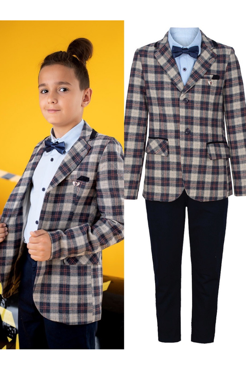 garnitur dla chłopca , komplet dla chłopca marynarka dla chłopca odzież dziecięca sówka sklep