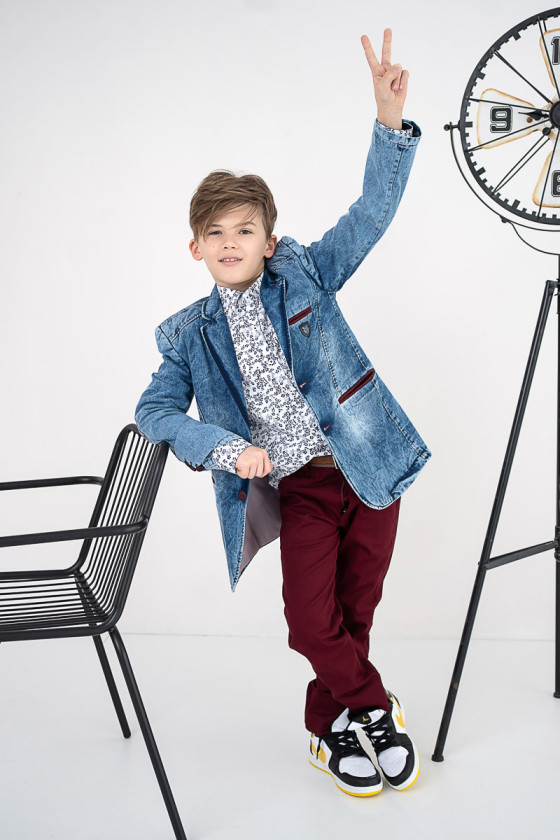 Marynarka dla chłopca odzież dziecięca Sówka