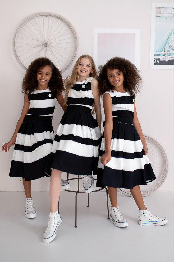 Sukienka dla dziewczynki Black and White