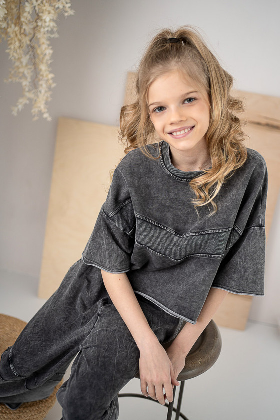 Komplet dresowy bawełniany dla dziewczynki odzież dziecięcy Sówka