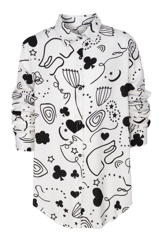 Koszula dla dziewczynki Pik biała