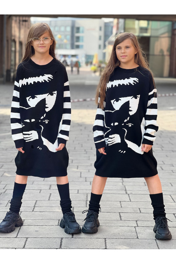 sukienka dla dziewczynki getry sowka odzież dziecięca