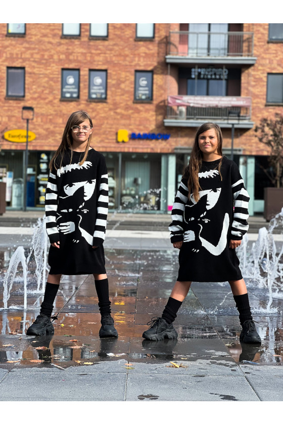 sukienka dla dziewczynki getry sowka odzież dziecięca