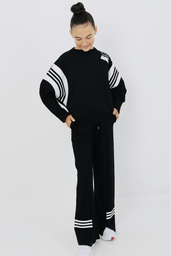 Spodnie dresowe bawełniane dla dziewczynki odzież dziecięca sówka