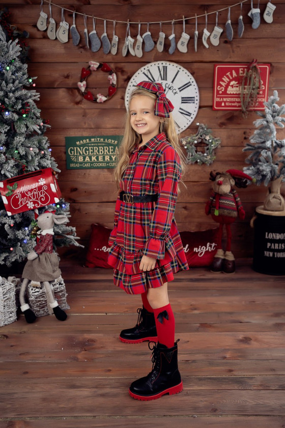 Sukienka dla dziewczynki świąteczna boże narodzenie odzież dziecięca Sukienka dla dziewczynki świąteczna boże narodzenie odzież dziecięca