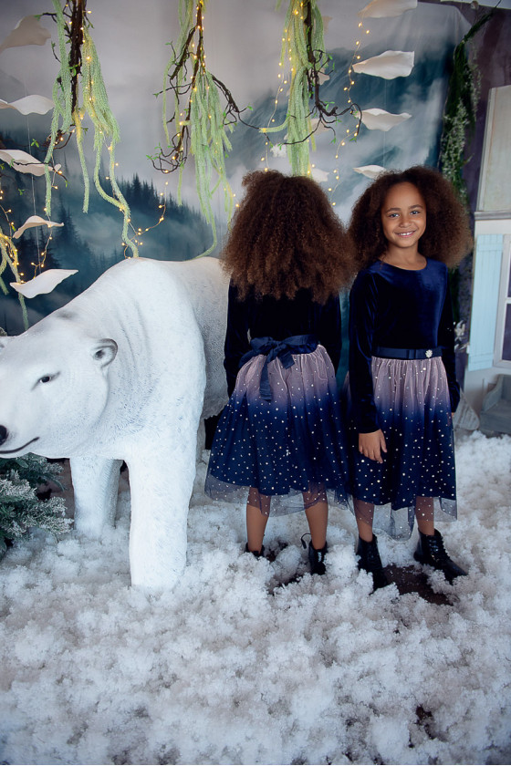 Sukienka świąteczna dla dziewczynki gwiazdka boże narodzenie odzież dziecięca Sówka