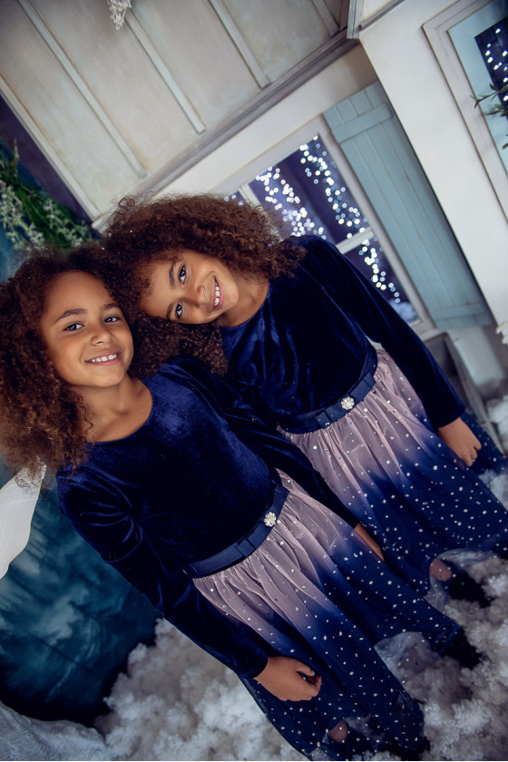 Sukienka świąteczna dla dziewczynki gwiazdka boże narodzenie odzież dziecięca Sówka