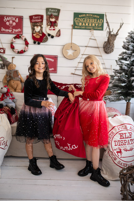 Sukienka świąteczna dla dziewczynki gwiazdka boże narodzenie odzież dziecięca Sówka Sukienka świąteczna dla dziewczynki gwiazdka boże narodzenie odzież dziecięca Sówka