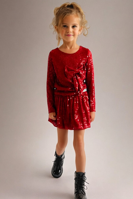 Komplet dla dziewczynki Gleam  Czerwony
