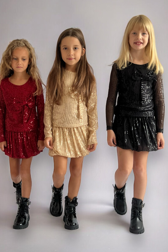 Komplet dla dziewczynki Gleam  Czerwony