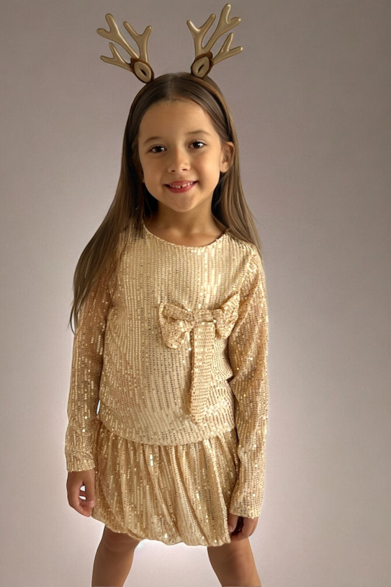 Komplet dla dziewczynki Gleam złoty
