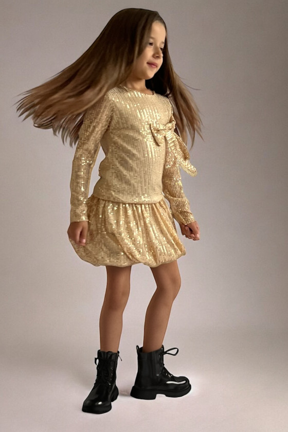 Komplet dla dziewczynki Gleam złoty