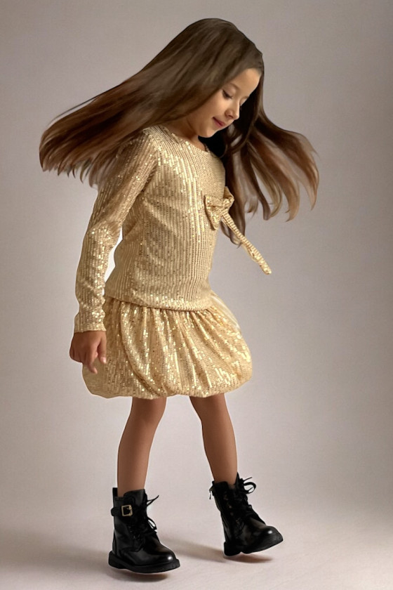 Komplet dla dziewczynki Gleam złoty