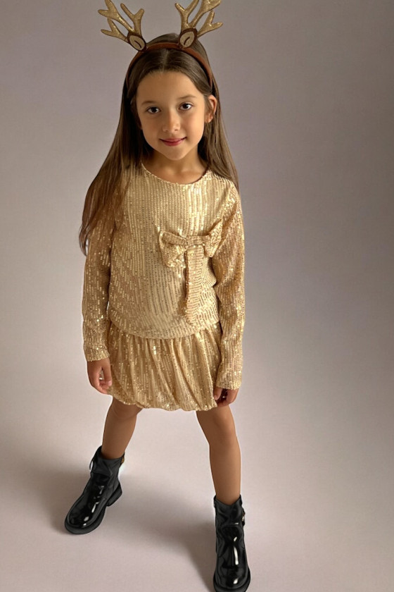 Komplet dla dziewczynki Gleam złoty