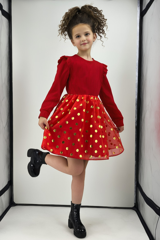 Sukienka dla dziewczynki Goldi czerwona
