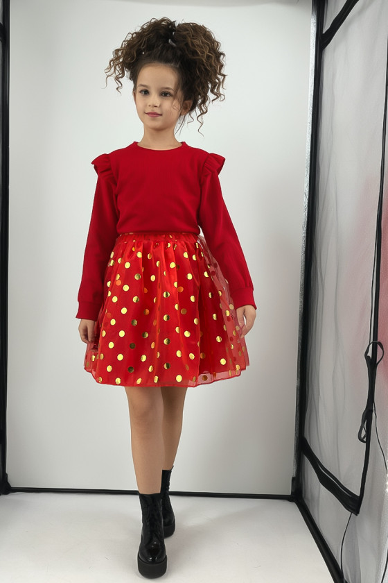 Sukienka dla dziewczynki Goldi czerwona