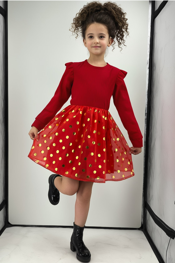 Sukienka dla dziewczynki Goldi czerwona