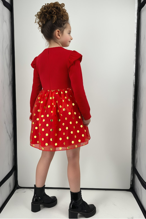 Sukienka dla dziewczynki Goldi czerwona