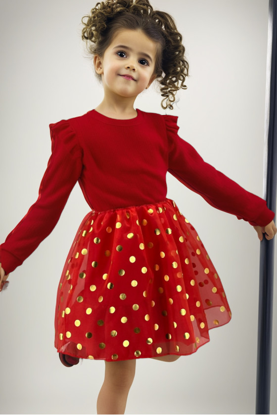 Sukienka dla dziewczynki Goldi czerwona