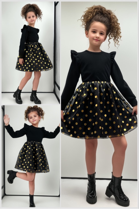 Sukienka dla dziewczynki Goldi czarna