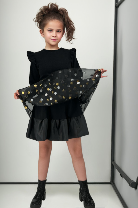 Sukienka dla dziewczynki Goldi czarna
