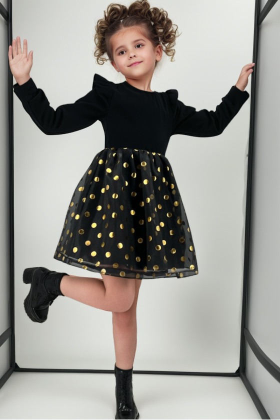 Sukienka dla dziewczynki Goldi czarna