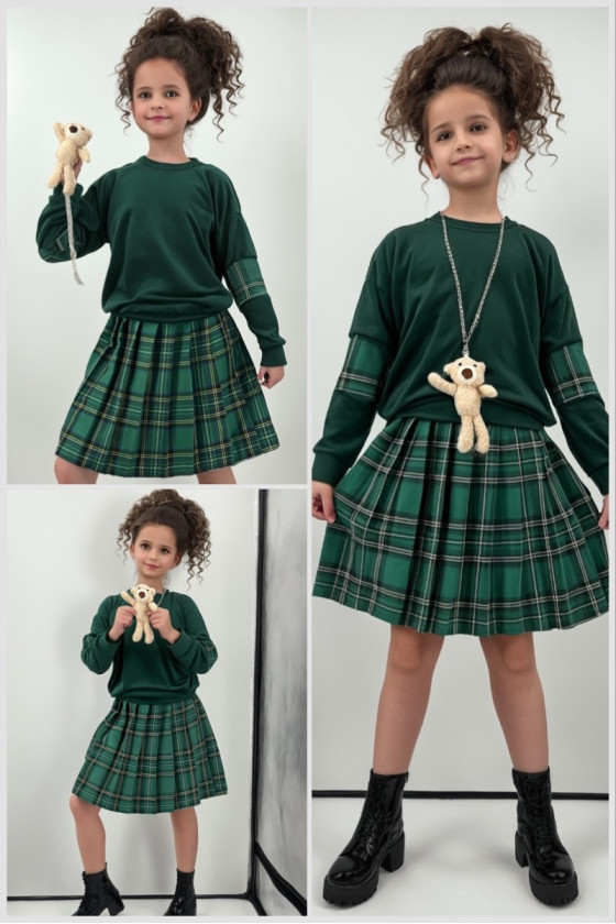 komplet dla dziewczynki welurowy świąteczny odzież dziecięca Sówka sklep