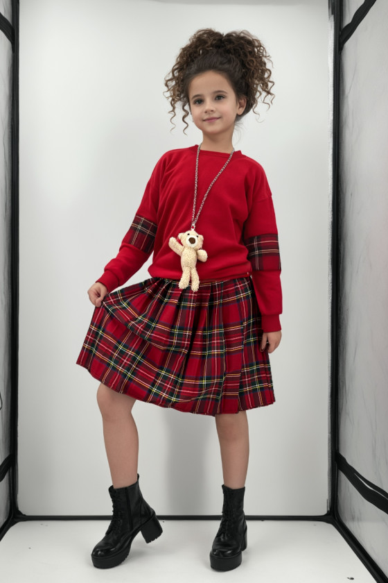 komplet dla dziewczynki welurowy świąteczny odzież dziecięca Sówka sklep