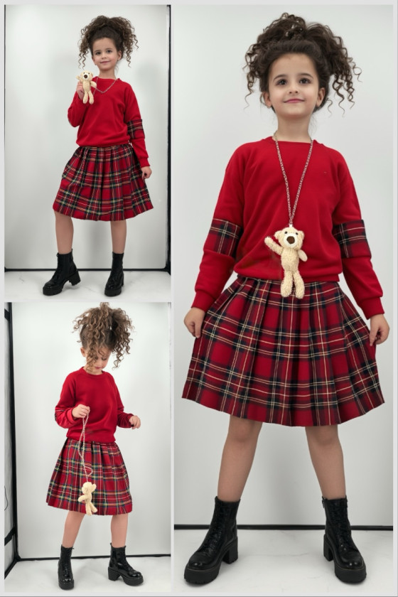 komplet dla dziewczynki welurowy świąteczny odzież dziecięca Sówka sklep