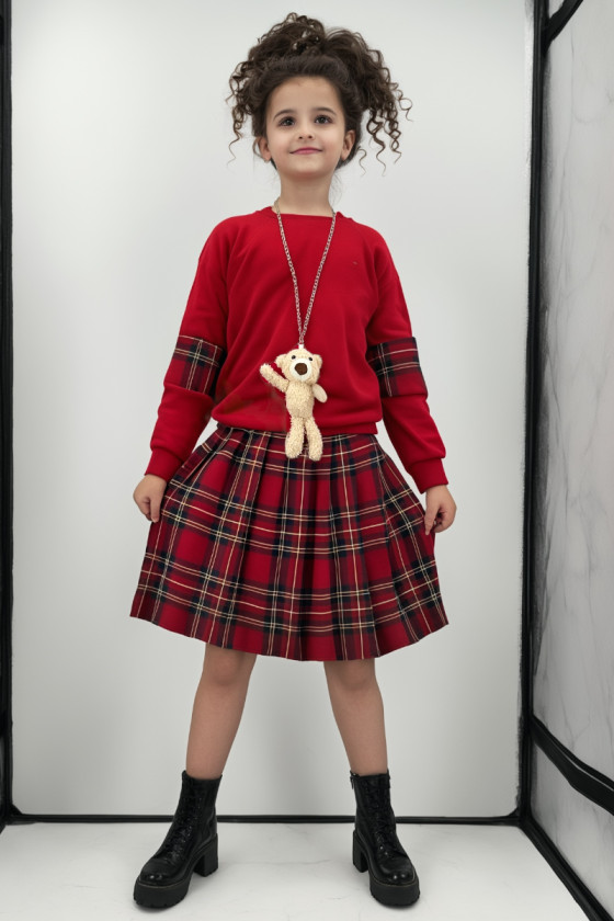 komplet dla dziewczynki welurowy świąteczny odzież dziecięca Sówka sklep