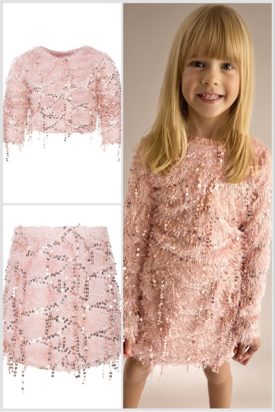 komplet dla dziewczynki świąteczny sylwester cekiny odzież dziecięca sówka