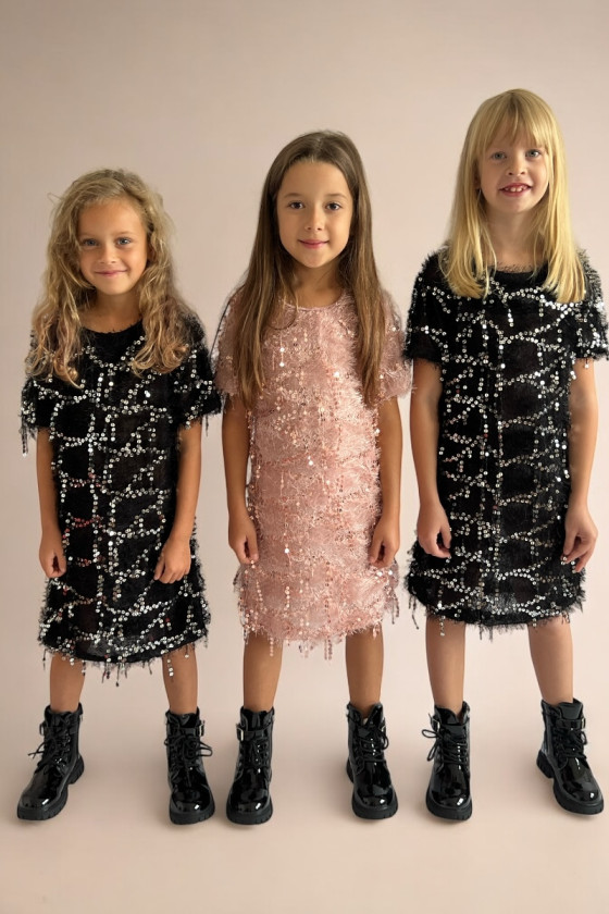 Sukienka dla dziewczynki Paris puder