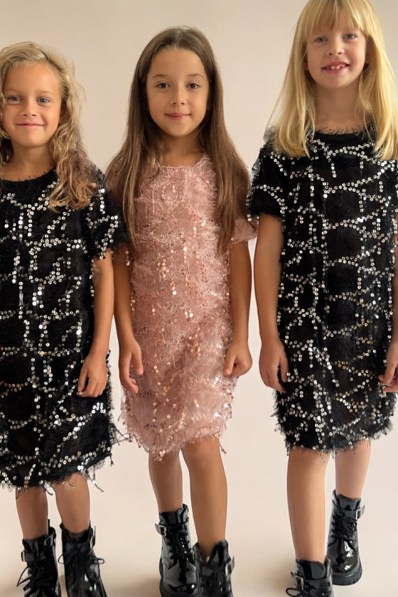 Sukienka dla dziewczynki Paris puder